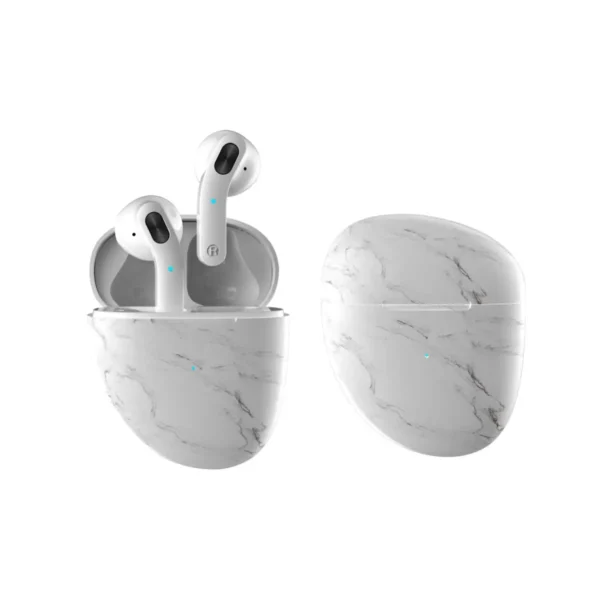 Marble Pebble Twin Bluetooth Headphones: Stylish, High-Quality Wireless Audio