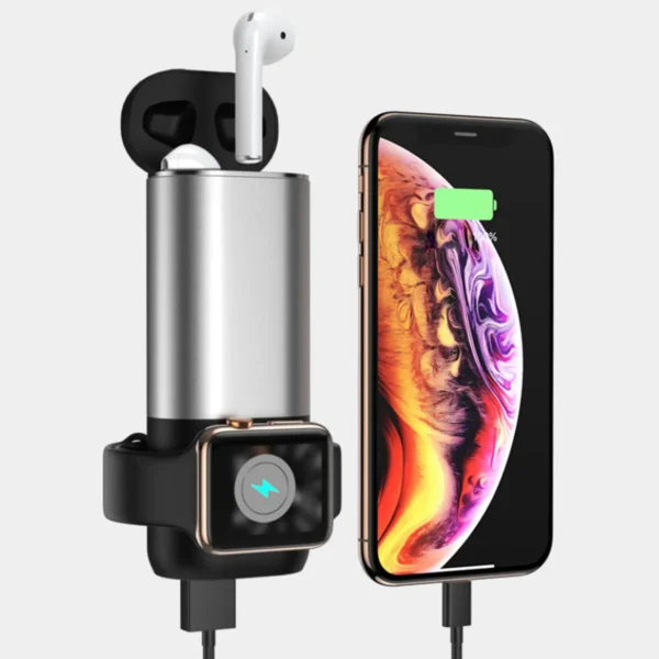 Porta 3-in-1 Wireless Charger: Charge Apple Watch, AirPods, and iPhone Simultaneously