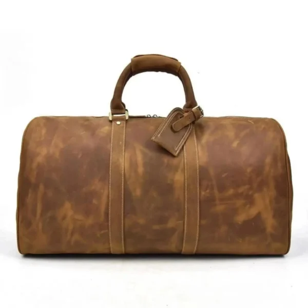 Handcrafted Leather Duffle Bag - The Bjarke Weekender: Premium Travel Companion