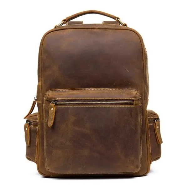 Vintage Leather Backpack - The Langley: Classic and Durable Travel Companion