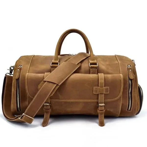 Handmade Leather Duffle Bag - The Bard Weekender: Premium Travel Companion