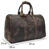 Small Leather Duffle Bag - The Brandt Weekender: Stylish and Compact Travel Companion - Image 7