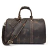 Small Leather Duffle Bag - The Brandt Weekender: Stylish and Compact Travel Companion - Image 9