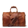 Small Leather Duffle Bag - The Brandt Weekender: Stylish and Compact Travel Companion - Image 2