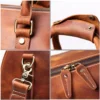 Small Leather Duffle Bag - The Brandt Weekender: Stylish and Compact Travel Companion - Image 10