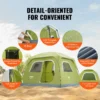 Vevor 6-Person Camping Tent: Spacious, Durable, and Easy-to-Set-Up Shelter for Outdoor Adventures - Image 5