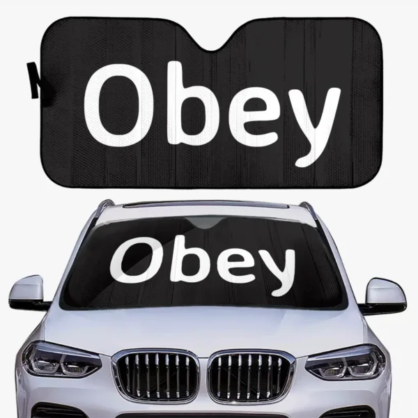 Obey Windshield Sun Shade: Premium Protection Against Heat and UV for Your Vehicle