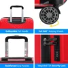 Biggdesign Cats Red Hardshell Spinner Luggage Set - 3 Piece Travel Suitcase Collection - Image 3