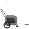 vidaXL Pet Bike Trailer - Orange & Gray, Durable Oxford Fabric and Iron Frame for Safe and Comfortable Rides - Image 6