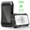 Sun Chaser 20,000 mAh Solar Powered Wireless Phone Charger with LED Flood Light Portable and Efficient Charging Solution - Image 2