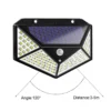 Outdoor Solar 100 LED Motion Sensor Light: Bright & Efficient Solar-Powered Security Lighting - Image 3