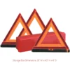 Deflecto Emergency Warning Triangle Kit: Reflective, Non-Flammable Safety Triangles for Roadside Emergencies - Image 2