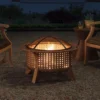 Sunjoy 30-Inch Outdoor Wood-Burning Fire Pit: Durable Steel Fire Bowl for Backyard Warmth & Ambiance - Image 2