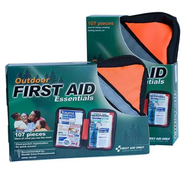 107-Piece Outdoor First Aid Kit: Comprehensive Fabric Case for Emergency Preparedness