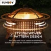Sunjoy 30-Inch Outdoor Wood-Burning Fire Pit: Durable Steel Fire Bowl for Backyard Warmth & Ambiance - Image 9