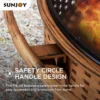 Sunjoy 30-Inch Outdoor Wood-Burning Fire Pit: Durable Steel Fire Bowl for Backyard Warmth & Ambiance - Image 10