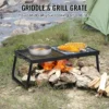 VEVOR Folding Campfire Grill: Portable 22.4'' Heavy Duty Steel Mesh Grate for Outdoor Cooking - Includes Legs & Carrying Bag - Image 3