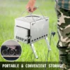 VEVOR Tent Wood Stove - 304 Stainless Steel Camping Stove with Folding Pipe, Portable for Outdoor Cooking & Heating - Image 5