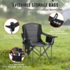 Portable Heavy Duty Camping Folding Chair - Quad Lumbar Support with Pockets, Cup Holder, Cooler Bag - Image 4