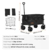 VEVOR Collapsible Folding Wagon: Heavy Duty All-Terrain Cart with 220L Capacity & Drink Holders - Image 6