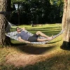 VEVOR 12 FT Double Quilted Hammock with Hardwood Spreader Bars & Pillow - 2 Person, 480 lbs Capacity for Outdoor Camping & Patio - Image 7