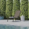 Modern Outdoor Chaise Lounge Chair with Arms: Stylish and Comfortable Seating for Patio & Garden - Image 5