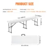 VEVOR 6FT Plastic Folding Bench Portable Outdoor Seating for Picnic, Camping & Garden - Image 6