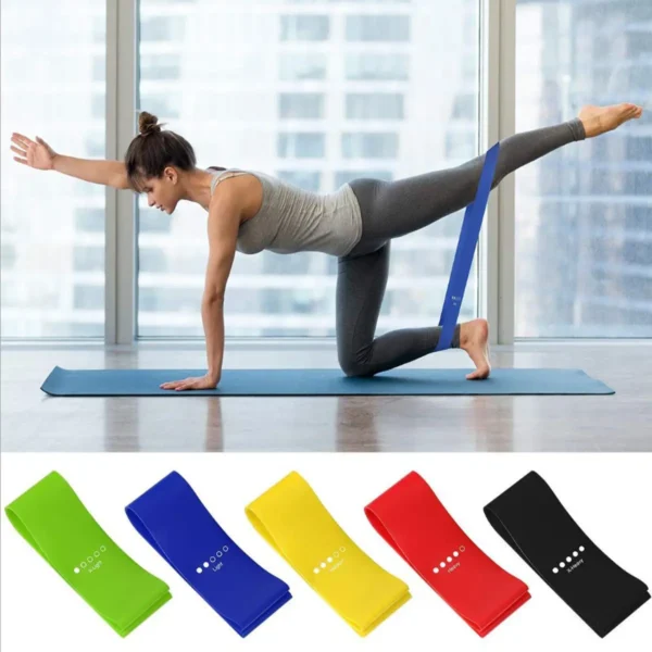 Flex and Stretch – Set of 5 Resistance Bands | Durable Latex Exercise Bands for Strength Training & Home Workouts