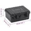 vidaXL Portable Flight Case Black 9.4"x7.5"x4.3" PP - Image 8