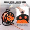 VEVOR Extension Cord Reel, 100FT, with 4 Outlets and Dust Cover, Heavy Duty 14AWG SJTOW Power Cord, Manual Cord Reel with Portable Handle Circuit Breaker, for Toolshed Garage, Tested to UL Standards - Image 4