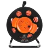 VEVOR Extension Cord Reel, 100FT, with 4 Outlets and Dust Cover, Heavy Duty 14AWG SJTOW Power Cord, Manual Cord Reel with Portable Handle Circuit Breaker, for Toolshed Garage, Tested to UL Standards - Image 8