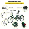VEVOR Tricycle Adult 24 Wheels Adult Tricycle 7-Speed 3 Wheel Bikes For Adults Three Wheel Bike For Adults Adult Trike Adult Folding Tricycle Foldable Adult Tricycle 3 Wheel Bike Trike For Adults - Image 5