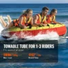 VEVOR Towable Tube for Boating – 1-3 Rider Inflatable Water Tube | 510 lbs Capacity, 63" Round Towable for Boats & Water Sports - Image 2