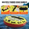 VEVOR Towable Tube for Boating – 1-3 Rider Inflatable Water Tube | 510 lbs Capacity, 63" Round Towable for Boats & Water Sports - Image 4
