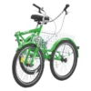 VEVOR Folding Adult Tricycle, 24-Inch Adult Folding Trikes, Carbon Steel 3 Wheel Cruiser Bike with Large Basket & Adjustable Seat, Shopping Picnic Foldable Tricycles for Women, Men, Seniors (Green) - Image 10
