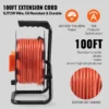 VEVOR Extension Cord Reel, 100FT, with 4 Outlets and Dust Cover, Heavy Duty 14AWG SJTOW Power Cord, Manual Cord Reel with Portable Handle Circuit Breaker, for Toolshed Garage, Tested to UL Standards - Image 23