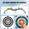 VEVOR Bow and Arrow Set for Kids, 2 Pack LED Light Up Archery Set with 20 Suction Cup Arrows, 2 Hanging Targets, 2 Quivers, 3 Target Cans, Outdoor Toy Birthday Gift for Boy & Girl 6 7 8 9 10+ Year Old - Image 4