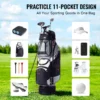 VEVOR Golf Cart Bag with 14 Way Organizer Divider Top, 41 13 Pockets Premium Nylon Cart Bag, Durable Golf Bags with Handles & Dust Cover & Detachable Straps for Men & Women, Black Color-Block - Image 13