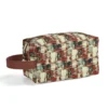 Travel PU Leather Toiletry Bag – "Square Dance" Makeup & Cosmetics Organizer - Image 3