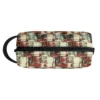 Travel PU Leather Toiletry Bag – "Square Dance" Makeup & Cosmetics Organizer - Image 9