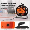VEVOR Extension Cord Reel, 100FT, with 4 Outlets and Dust Cover, Heavy Duty 14AWG SJTOW Power Cord, Manual Cord Reel with Portable Handle Circuit Breaker, for Toolshed Garage, Tested to UL Standards - Image 52